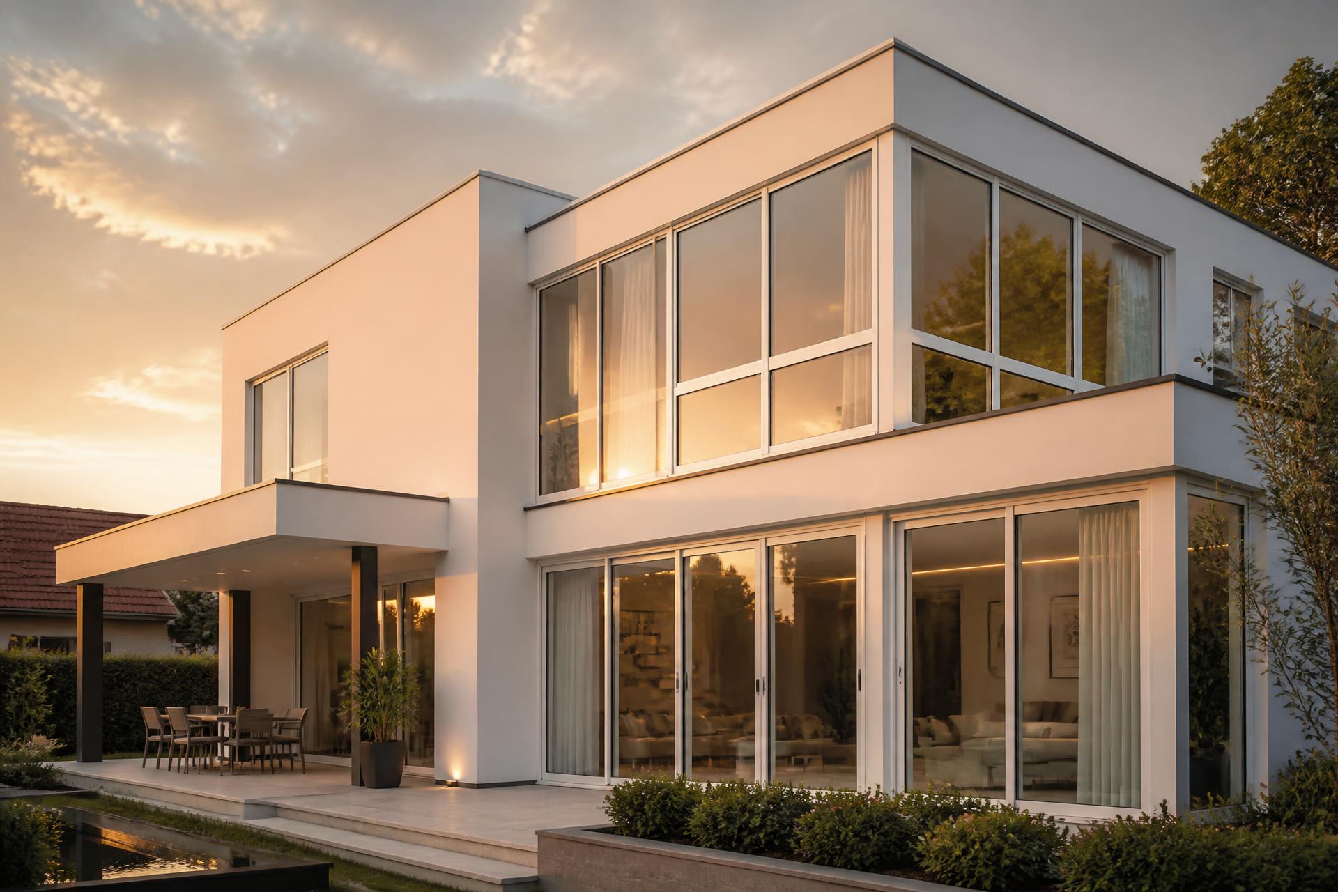 Modern home with premium uPVC windows